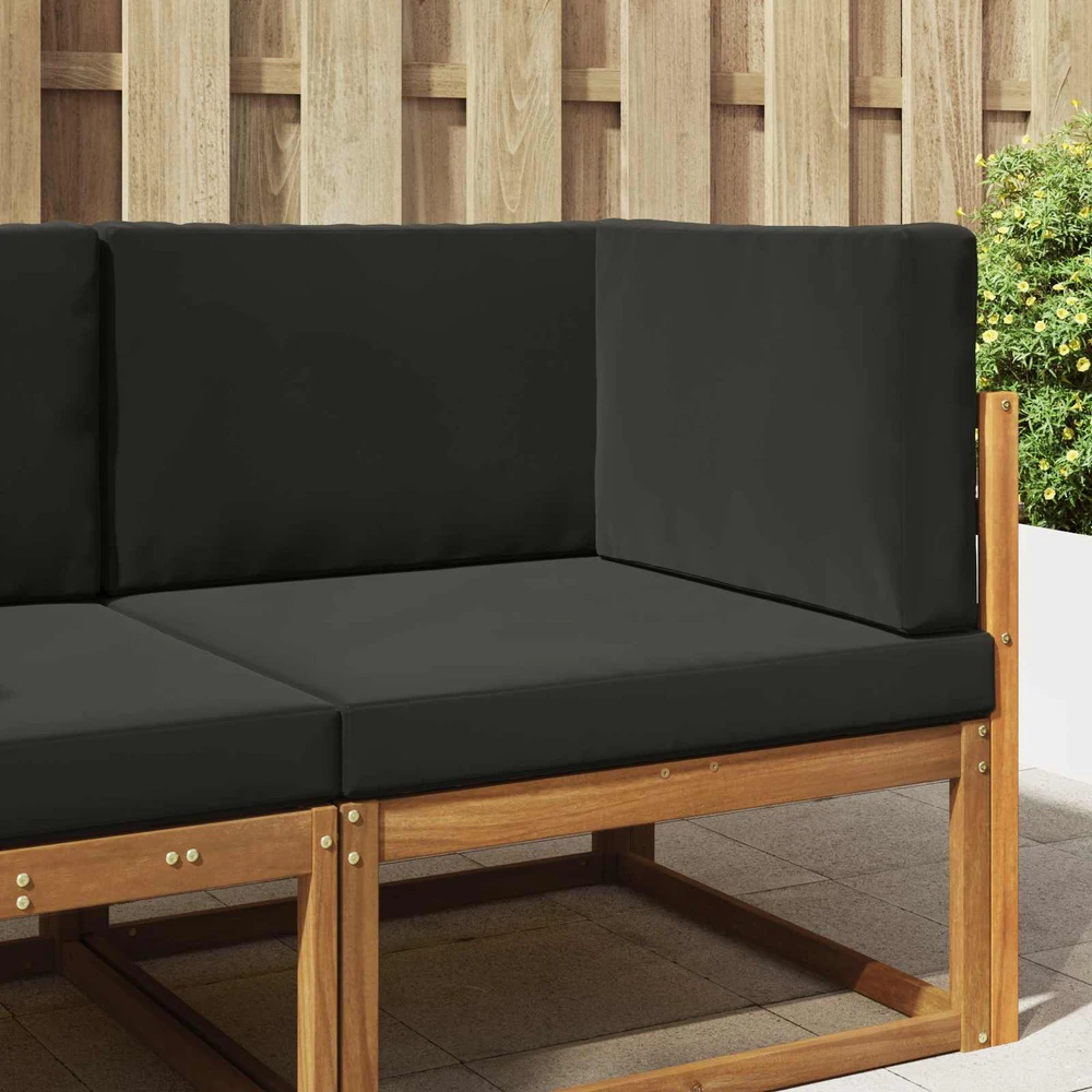 Lauko sofa pagalvėlė Poliesteris Juoda 80 x 80 cm