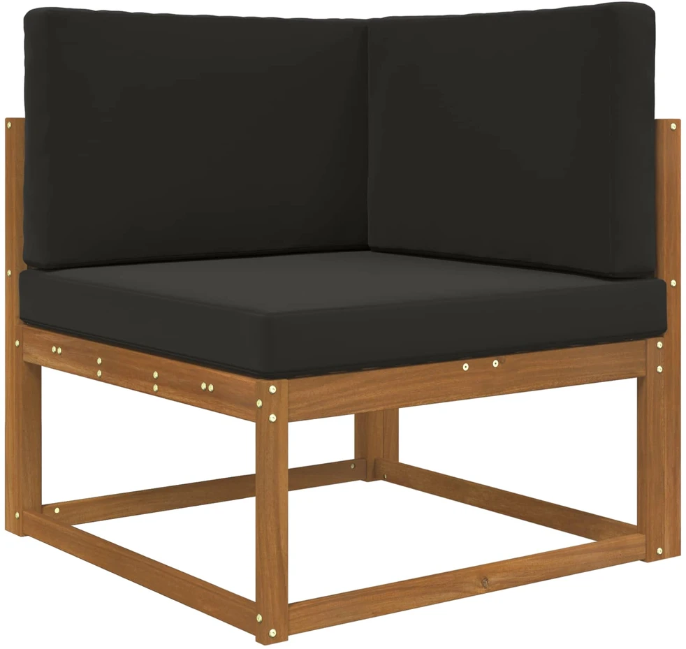 Lauko sofa pagalvėlė Poliesteris Juoda 80 x 80 cm