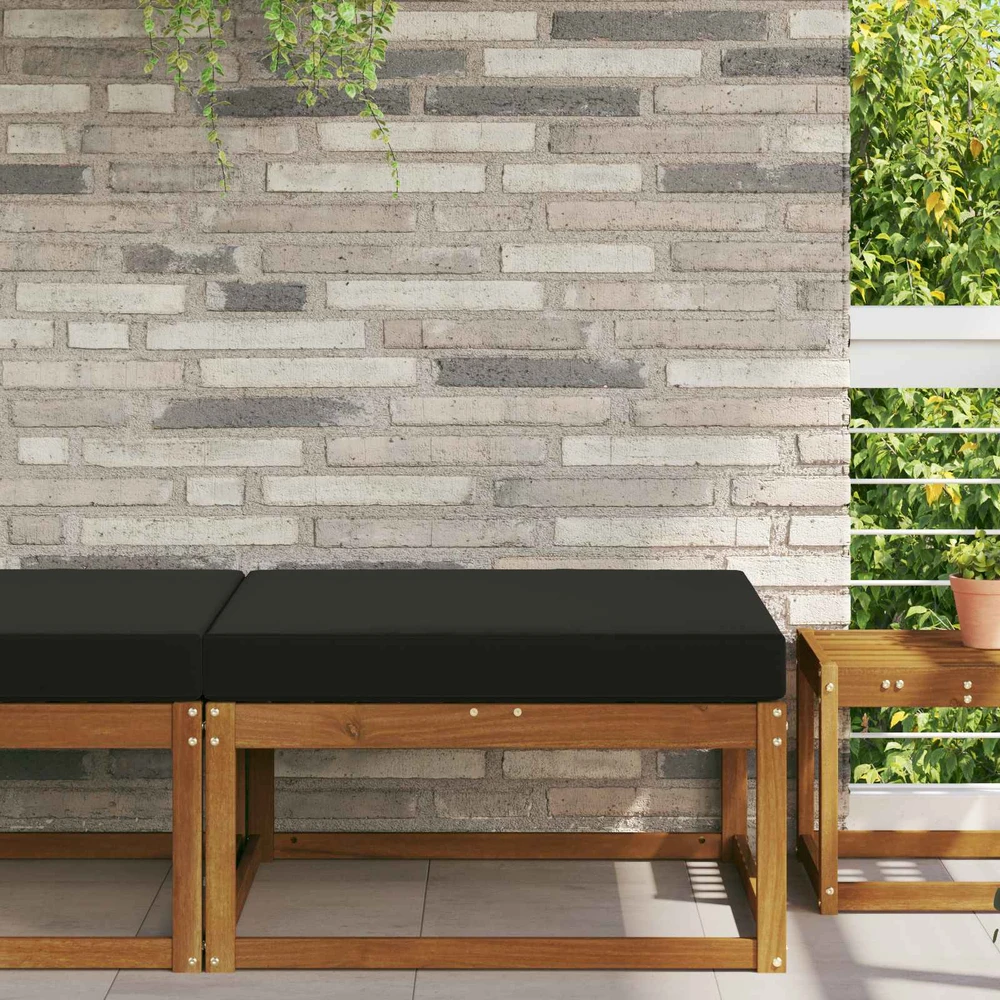 Lauko sofa pagalvėlė Poliesteris Juoda 80 x 80 cm
