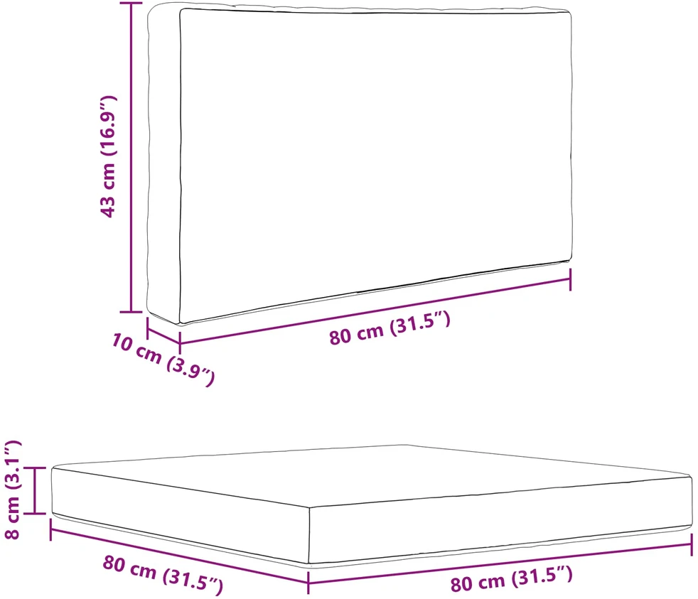 Lauko sofa pagalvėlė Poliesteris Karališka mėlyna 80 x 80 cm