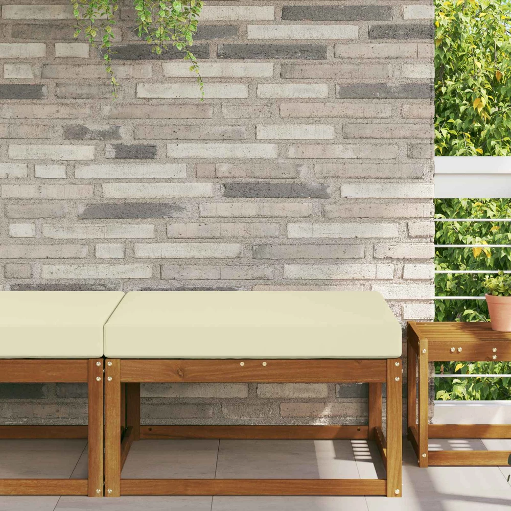 Lauko sofa pagalvėlė Poliesteris Kreminė 80 x 80 cm