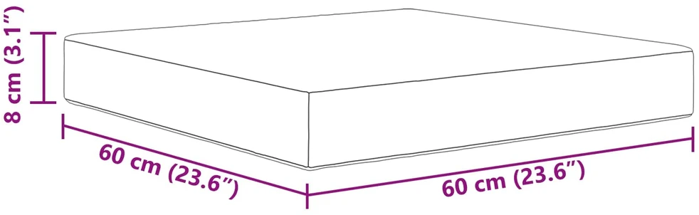 Lauko sofa pagalvėlė Poliesteris Pilka 60 x 60 cm