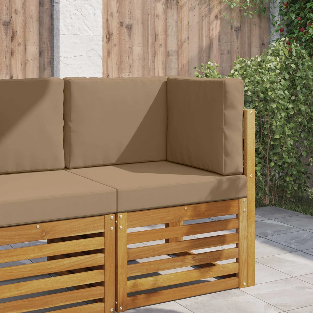 Lauko sofa pagalvėlė Poliesteris Taupe 60 x 60 cm