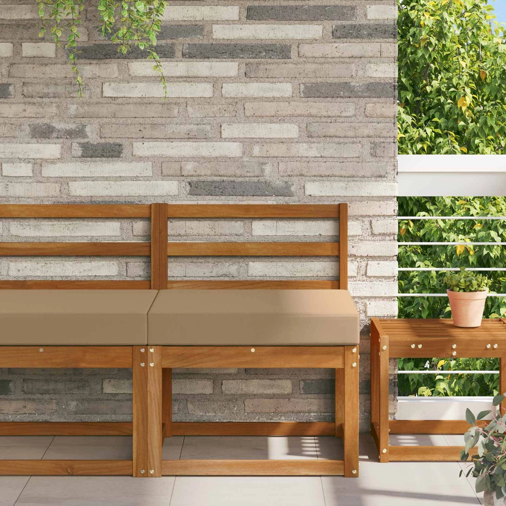 Lauko sofa pagalvėlė Poliesteris Taupe 60 x 60 cm