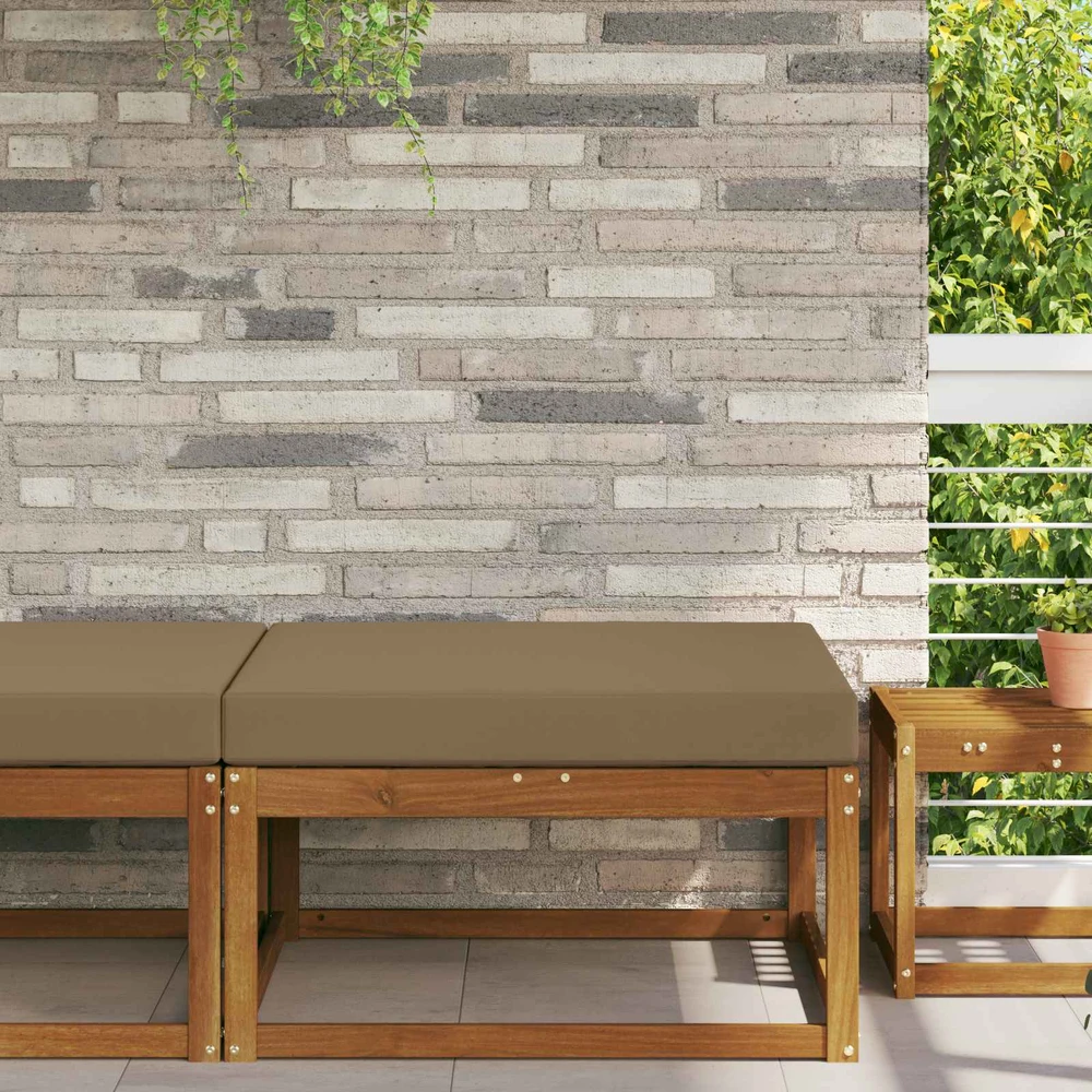 Lauko sofa pagalvėlė Poliesteris Taupe 80 x 80 cm