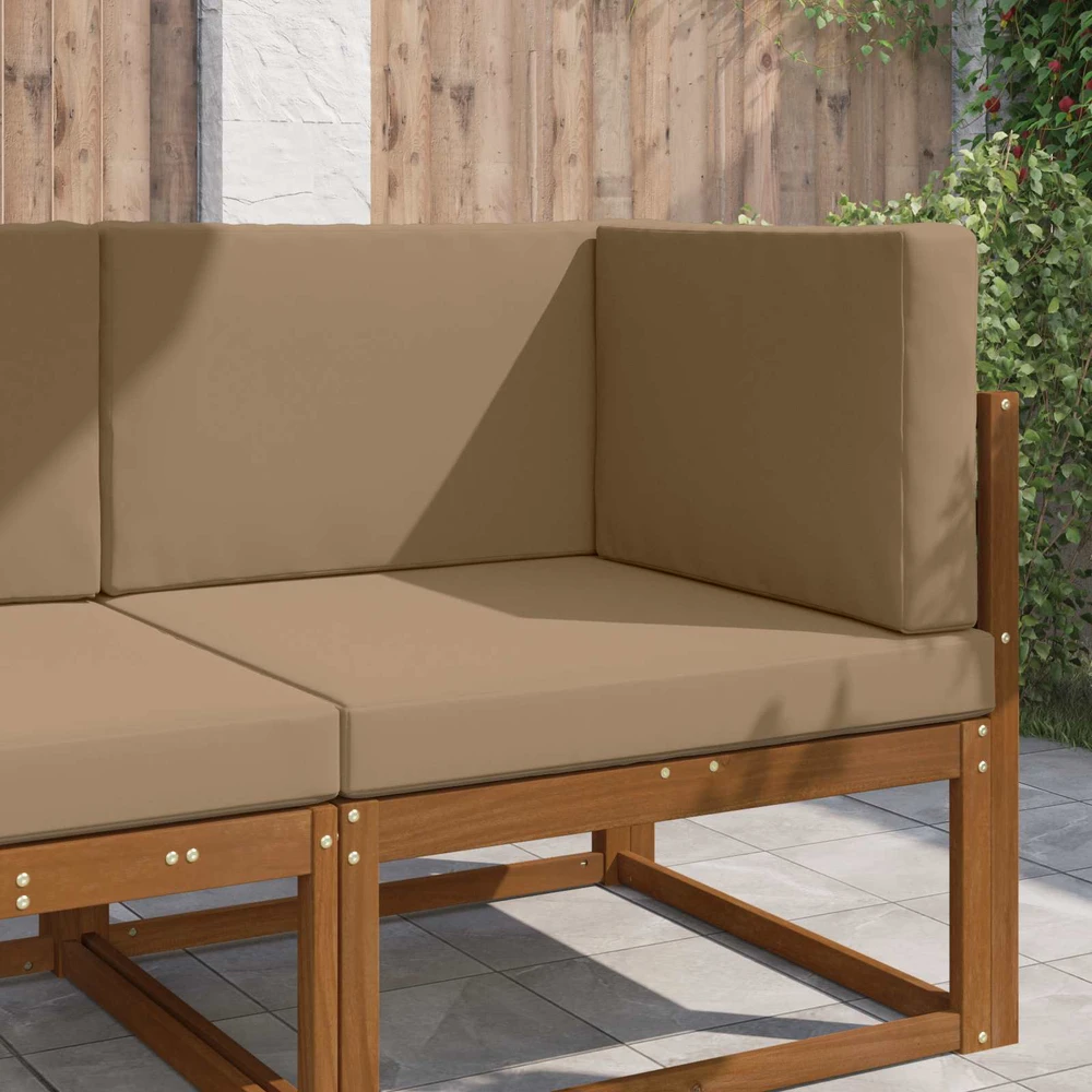 Lauko sofa pagalvėlė Poliesteris Taupe 80 x 80 cm