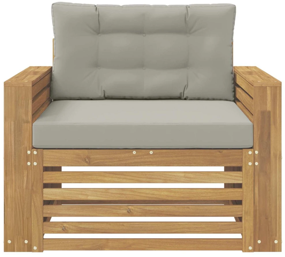 Lauko sofa Poliesteris Ruda ir šviesiai pilka