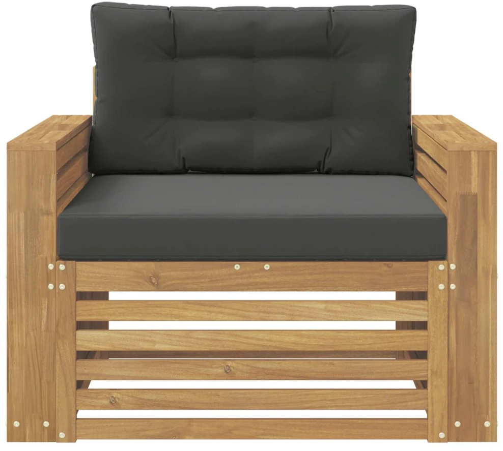 Lauko sofa Poliesteris Balta ir antracito