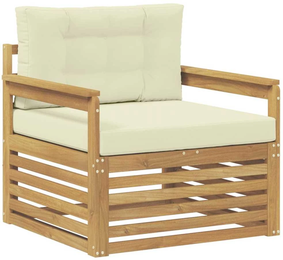 Lauko sofa Poliesteris Balta ir kreminė