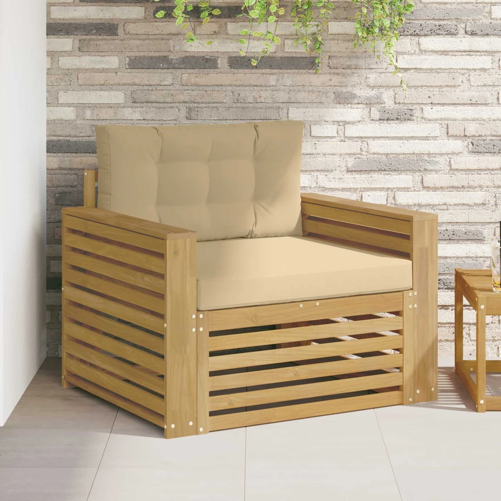 Lauko sofa Poliesteris Balta ir kreminė