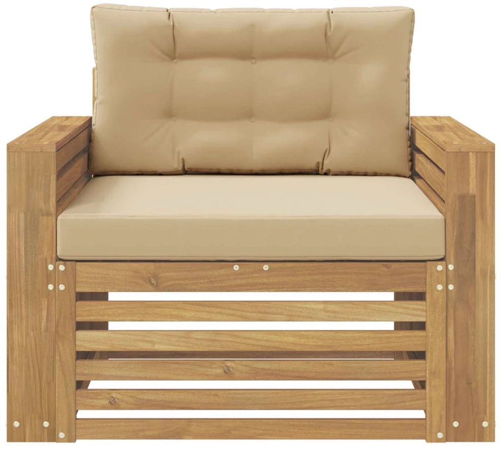 Lauko sofa Poliesteris Balta ir kreminė