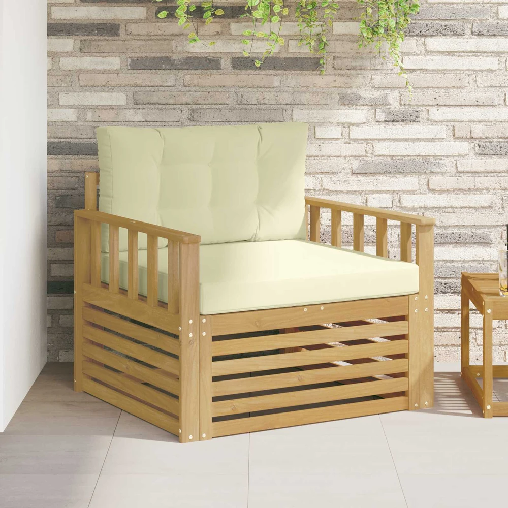 Lauko sofa Poliesteris Balta ir kreminė