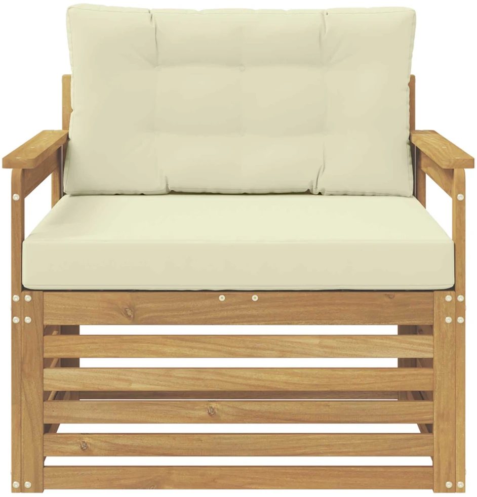 Lauko sofa Poliesteris Balta ir kreminė