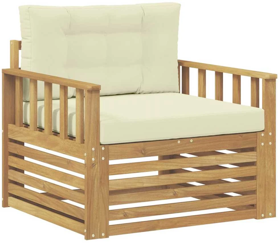 Lauko sofa Poliesteris Balta ir kreminė