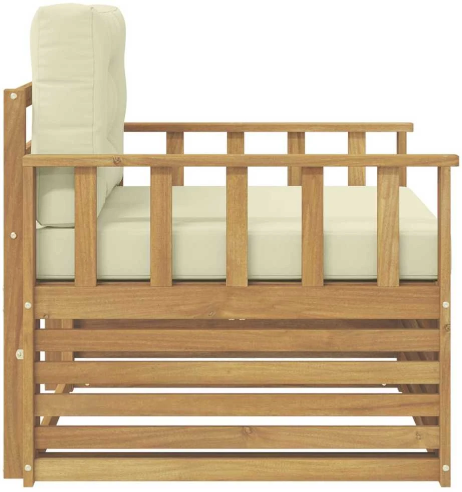 Lauko sofa Poliesteris Balta ir kreminė