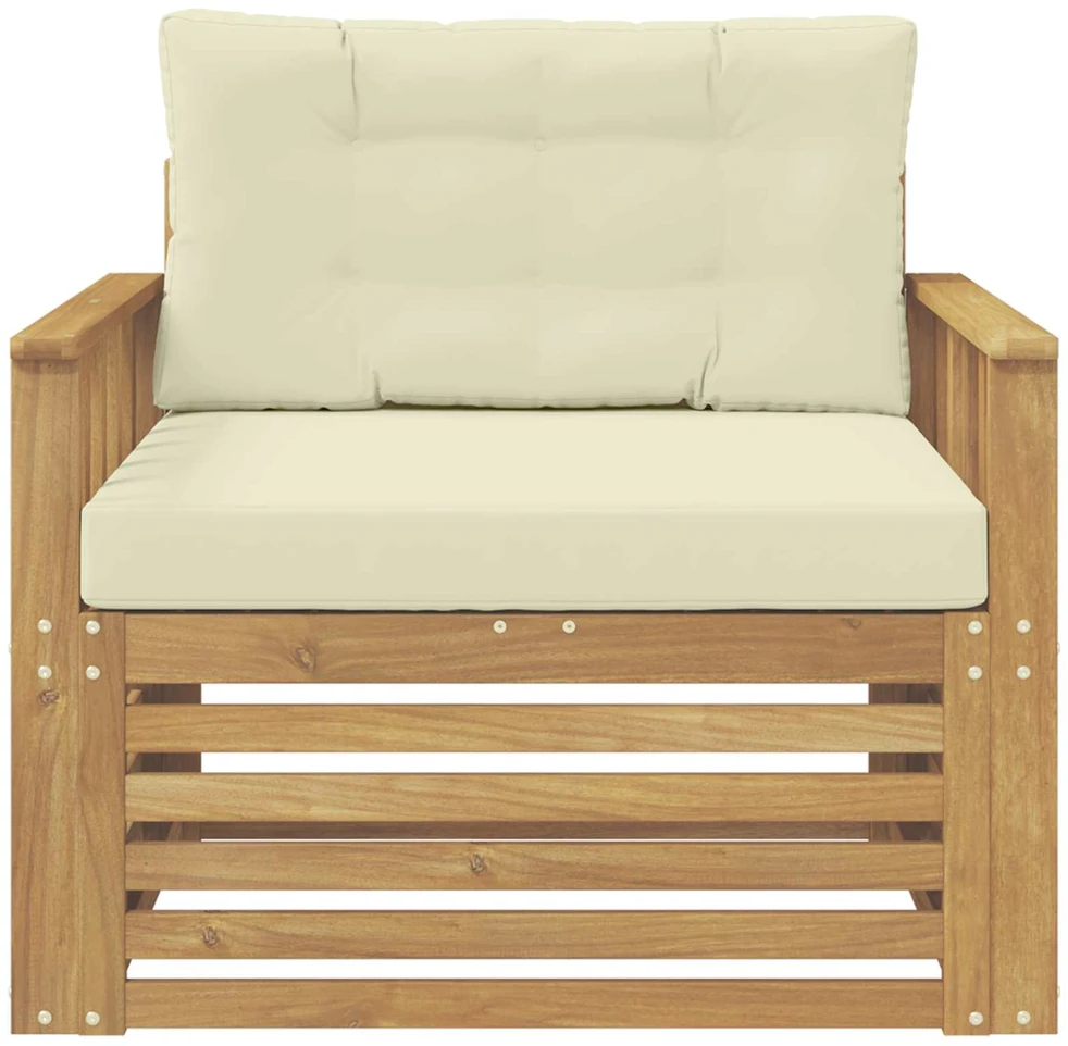 Lauko sofa Poliesteris Balta ir kreminė