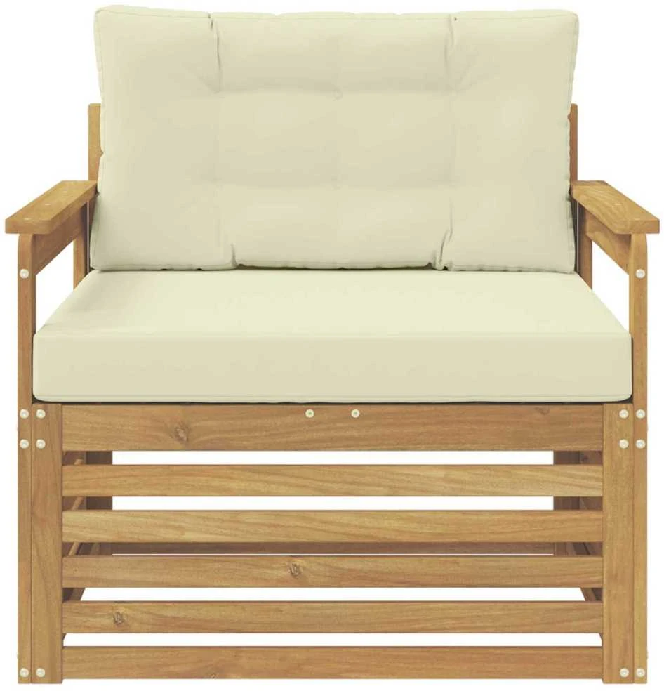 Lauko sofa Poliesteris Balta ir kreminė