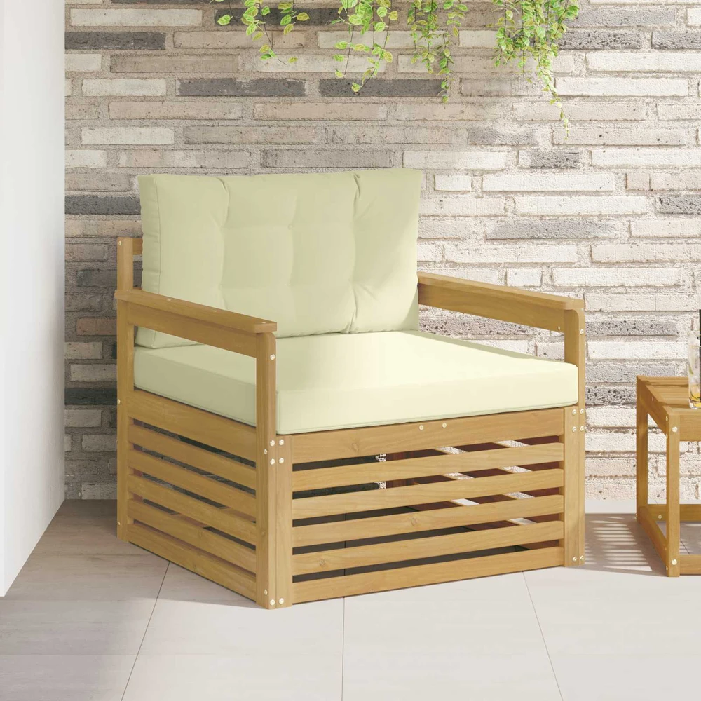 Lauko sofa Poliesteris Balta ir kreminė