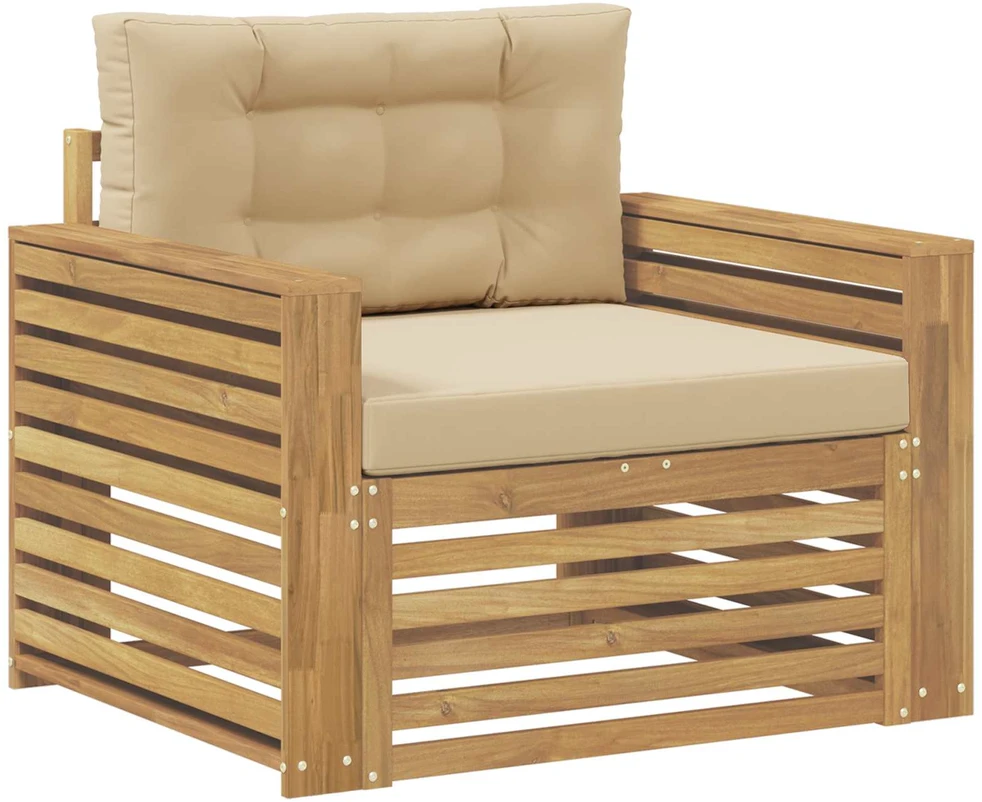 Lauko sofa Poliesteris Balta ir kreminė