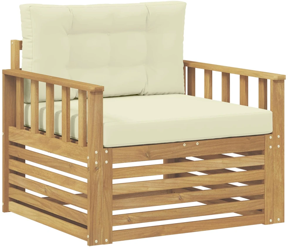 Lauko sofa Poliesteris Balta ir kreminė