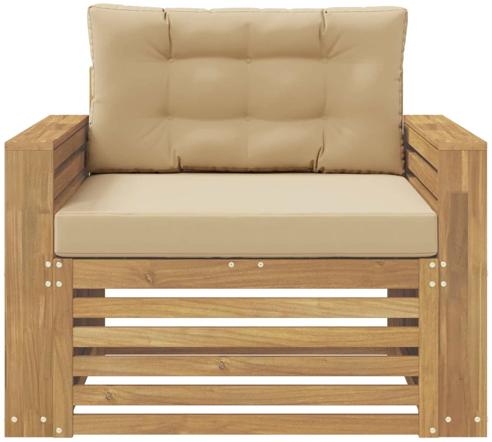 Lauko sofa Poliesteris Balta ir kreminė