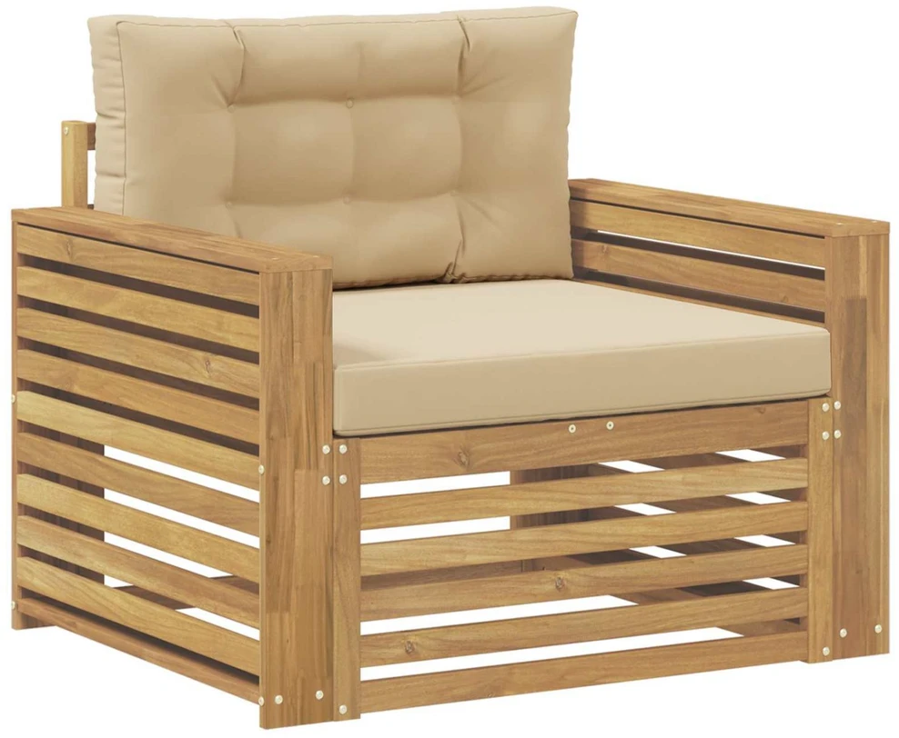 Lauko sofa Poliesteris Balta ir kreminė