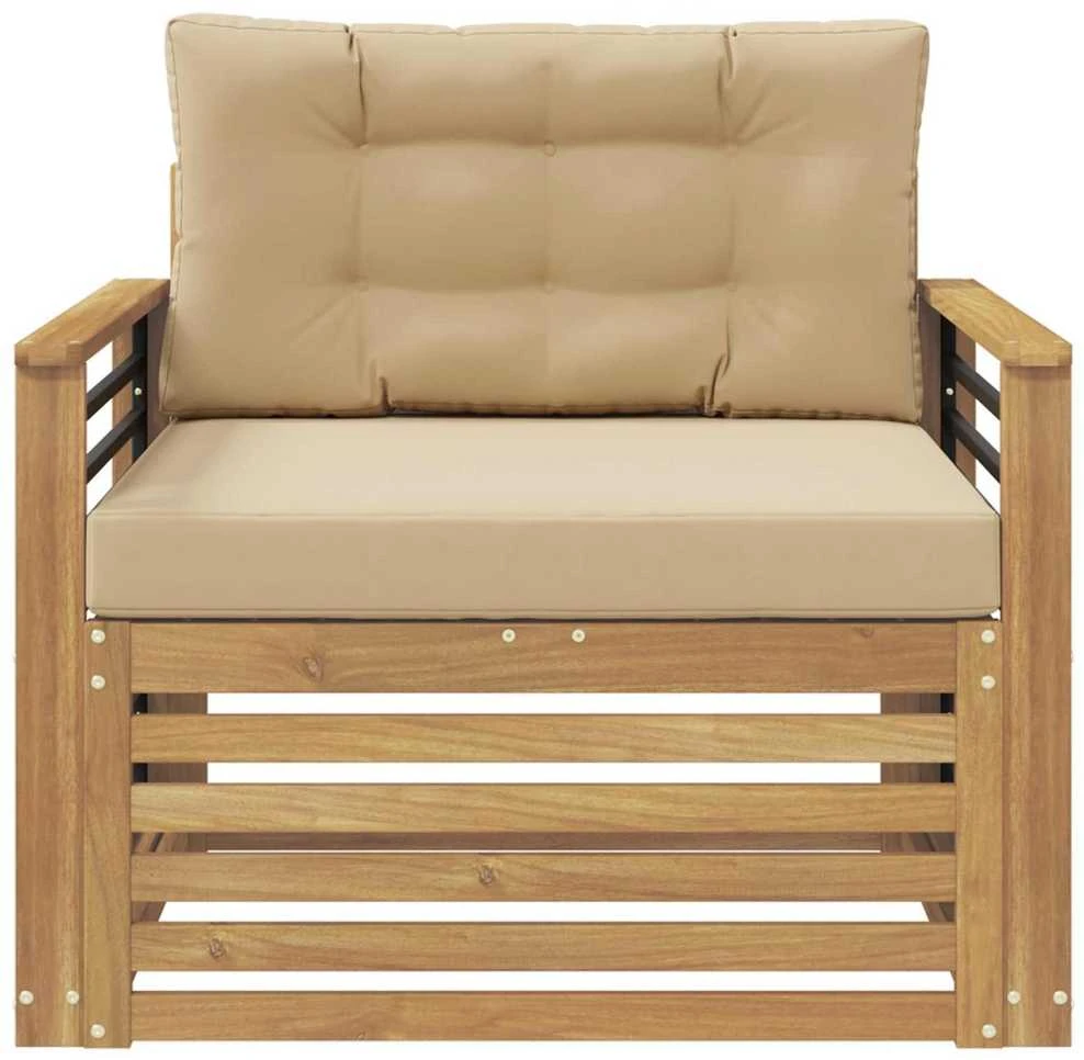 Lauko sofa Poliesteris Balta ir smėlio