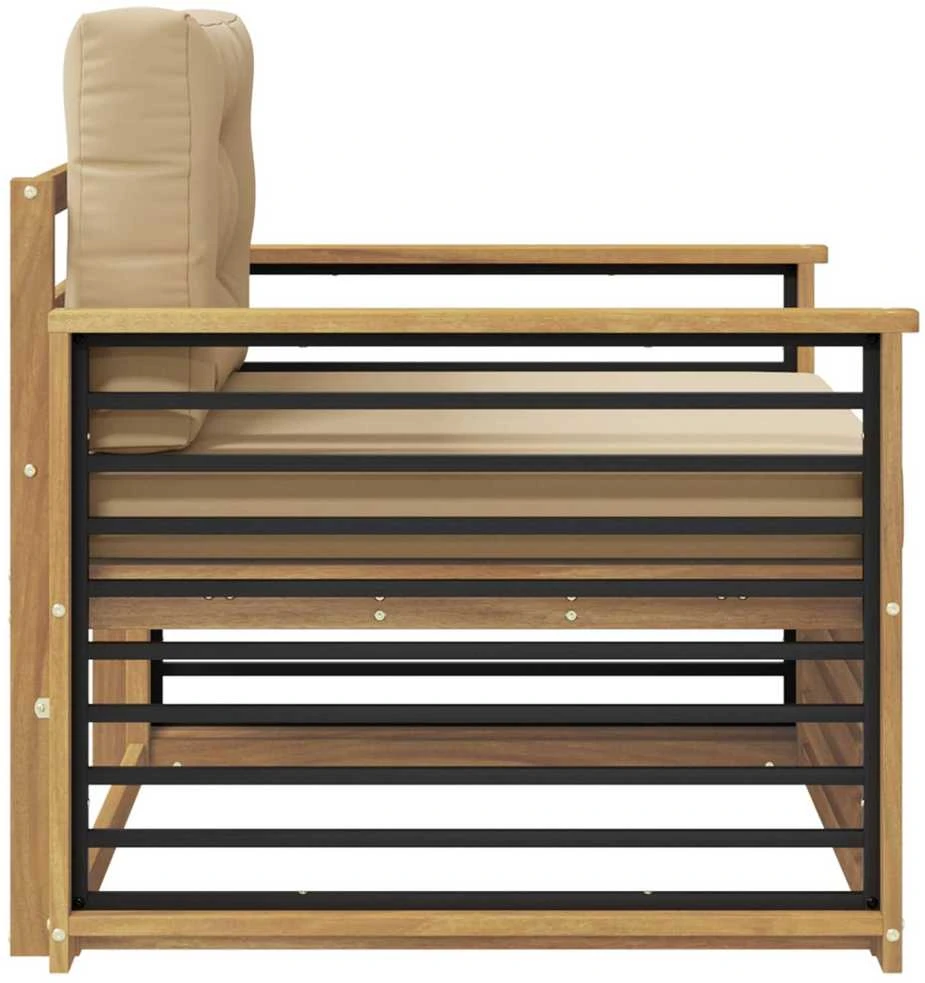 Lauko sofa Poliesteris Balta ir smėlio