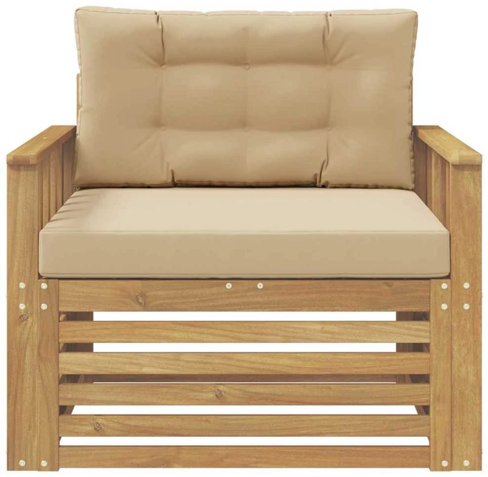 Lauko sofa Poliesteris Balta ir smėlio