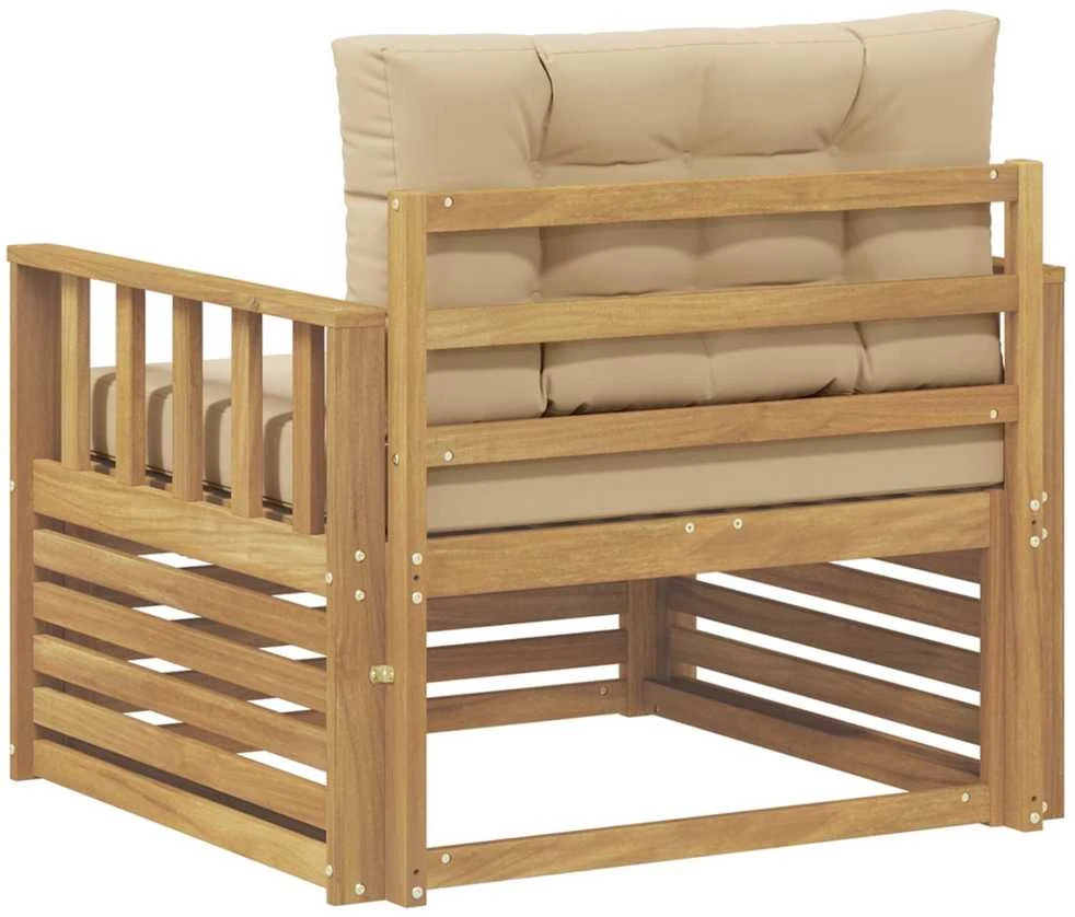 Lauko sofa Poliesteris Balta ir smėlio