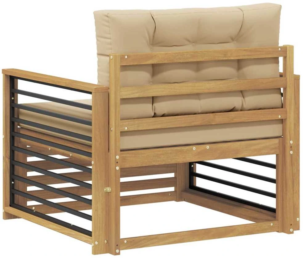 Lauko sofa Poliesteris Balta ir smėlio