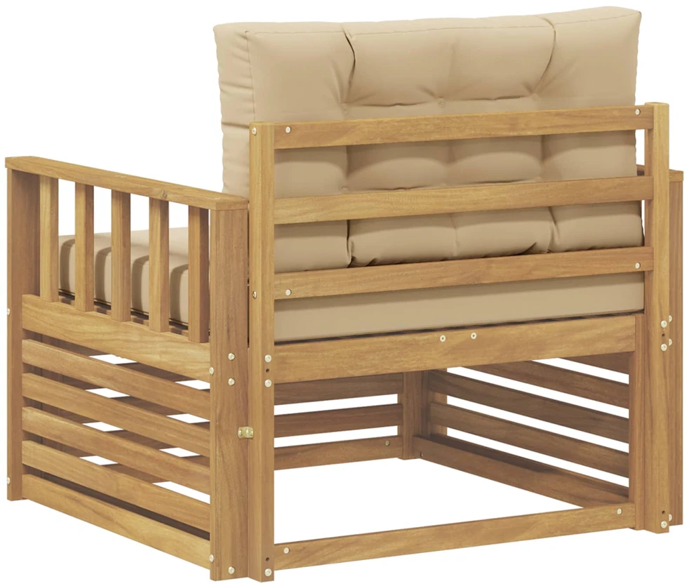 Lauko sofa Poliesteris Balta ir smėlio