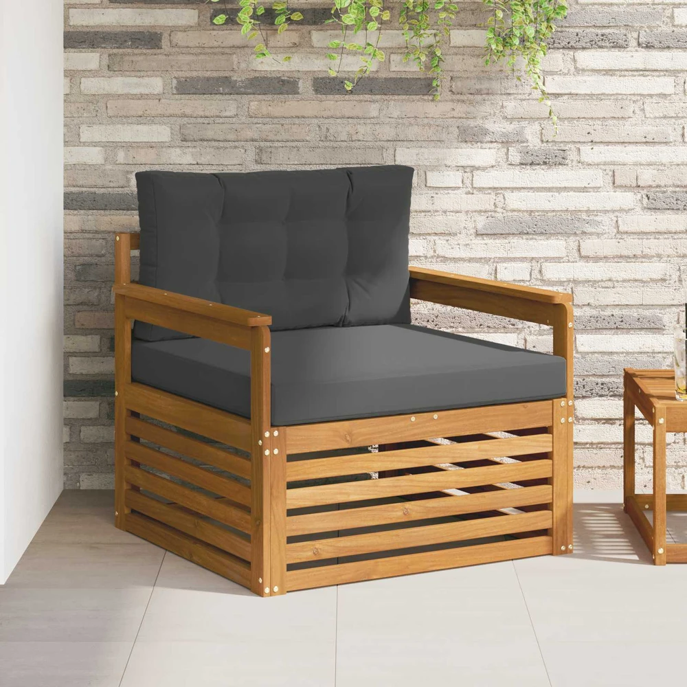 Lauko sofa Tvirta akacijos mediena ir poliesteris