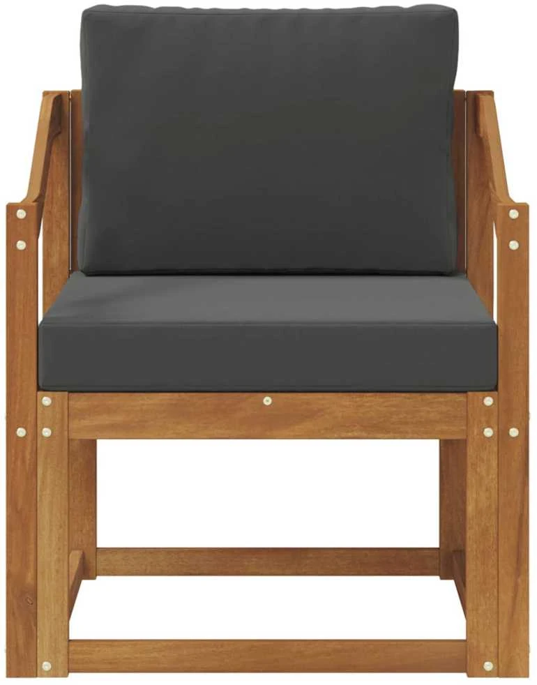 Lauko sofa Tvirta akacijos mediena ir poliesteris Natūrali