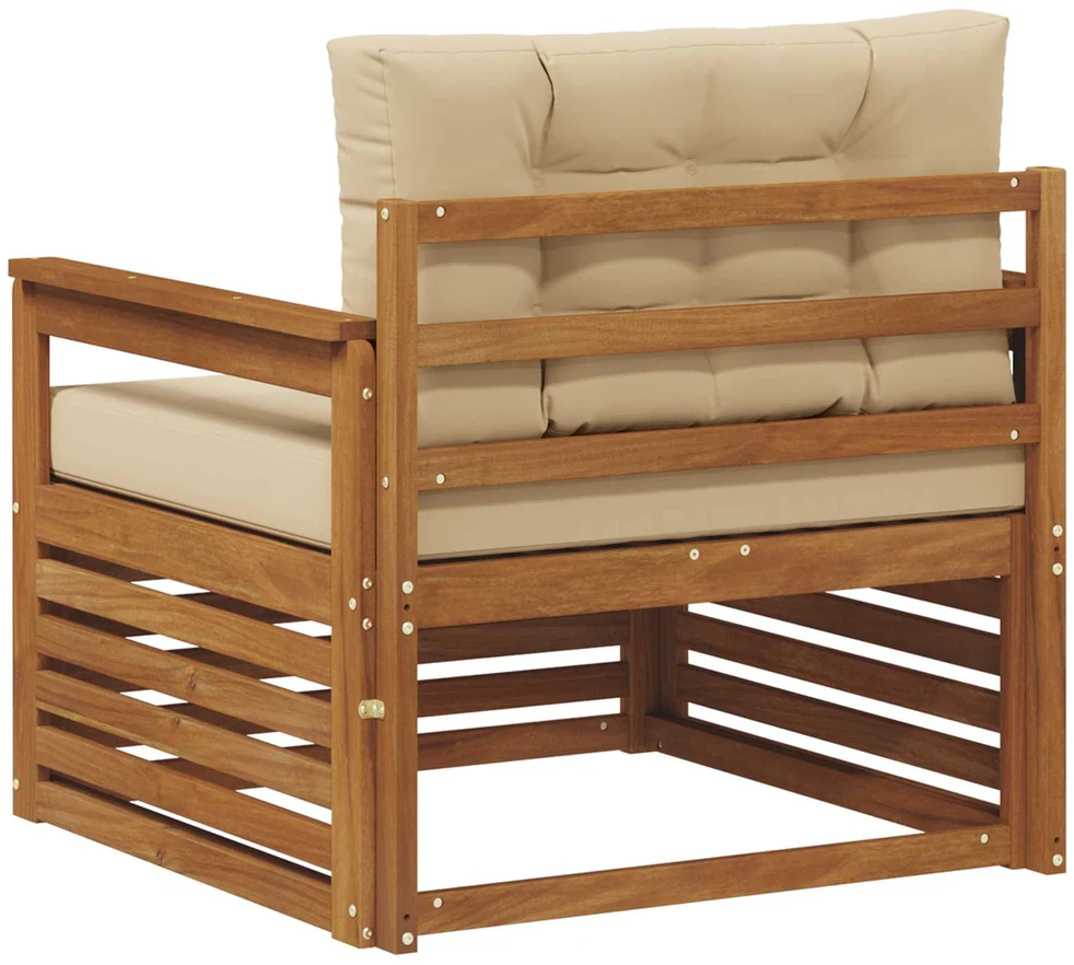 Lauko sofa Tvirta akacijos mediena ir poliesteris