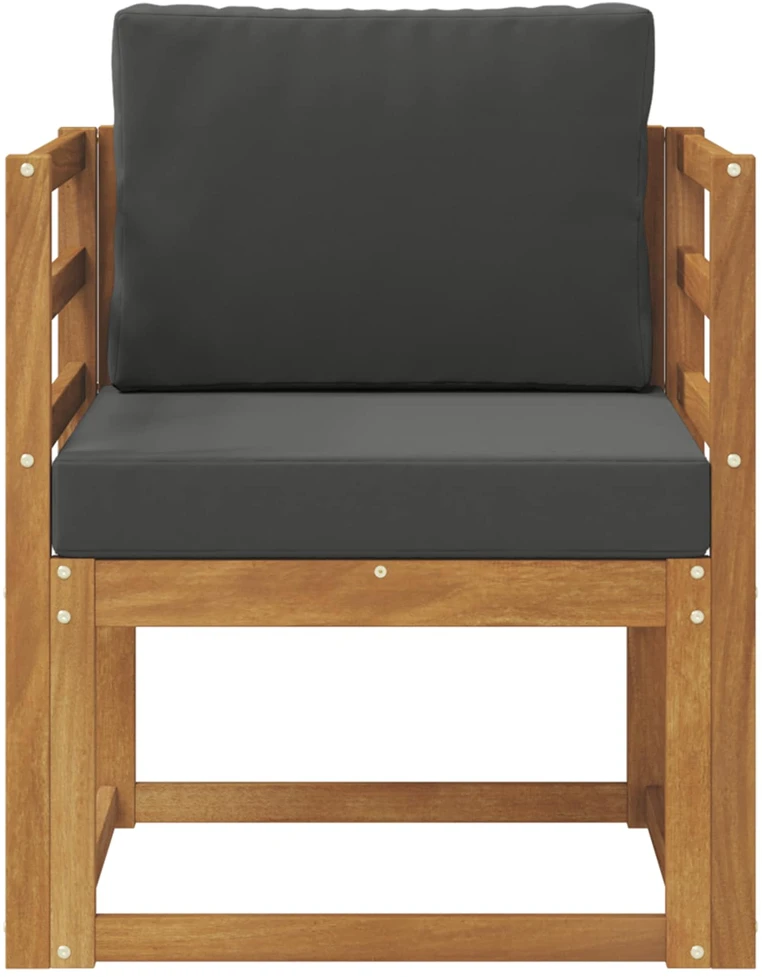 Lauko sofa Tvirta akacijos mediena ir poliesteris Natūrali
