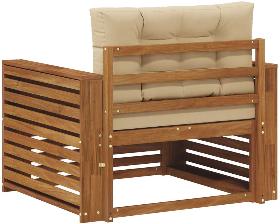 Lauko sofa Tvirta akacijos mediena ir poliesteris