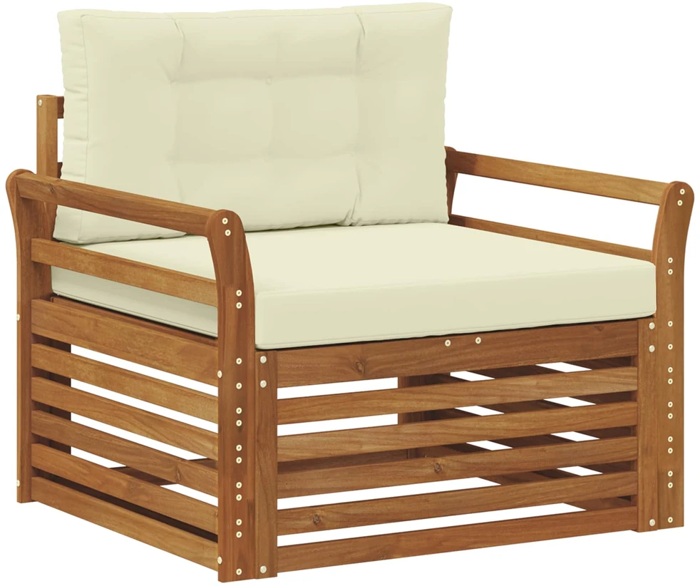 Lauko sofa Tvirta akacijos mediena ir poliesteris