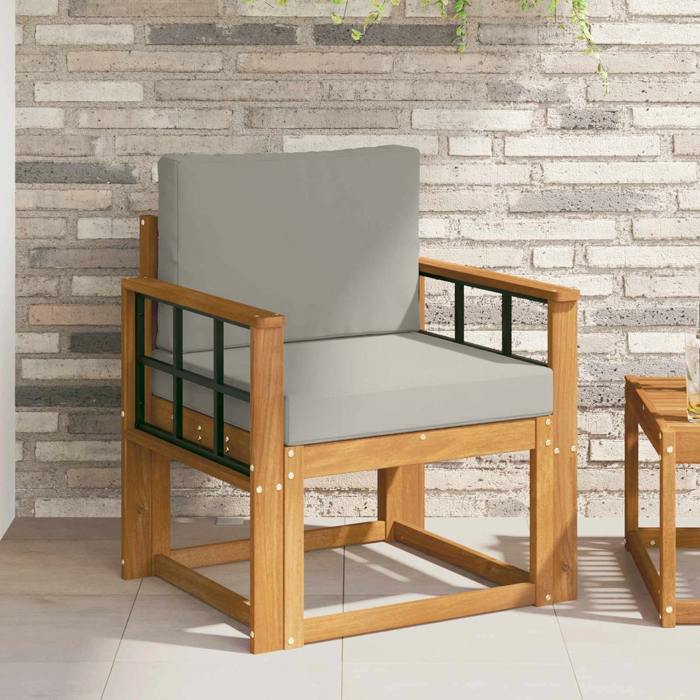 Lauko sofa Tvirta akacijos mediena ir poliesteris