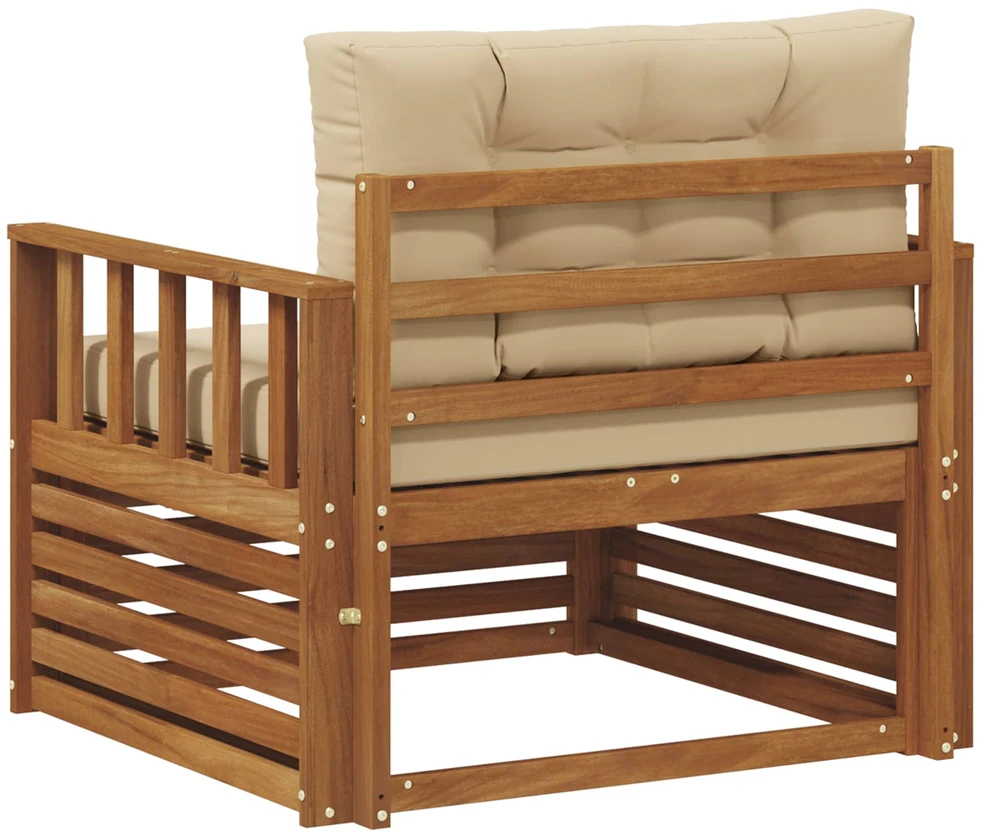 Lauko sofa Tvirta akacijos mediena ir poliesteris