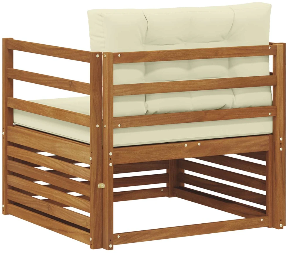 Lauko sofa Tvirta akacijos mediena ir poliesteris