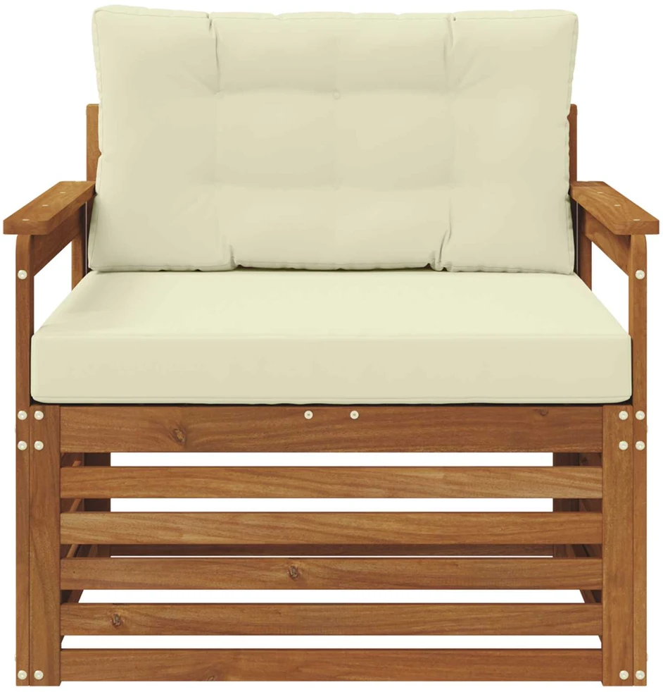 Lauko sofa Tvirta akacijos mediena ir poliesteris