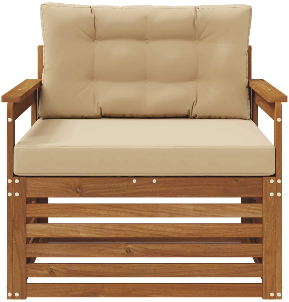 Lauko sofa Tvirta akacijos mediena ir poliesteris