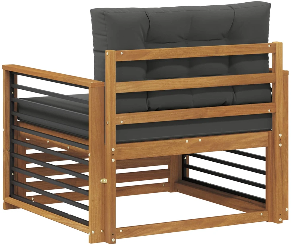 Lauko sofa Tvirta akacijos mediena ir poliesteris