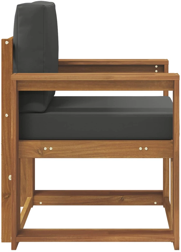 Lauko sofa Tvirta akacijos mediena ir poliesteris Natūrali