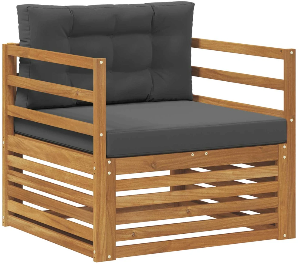 Lauko sofa Tvirta akacijos mediena ir poliesteris