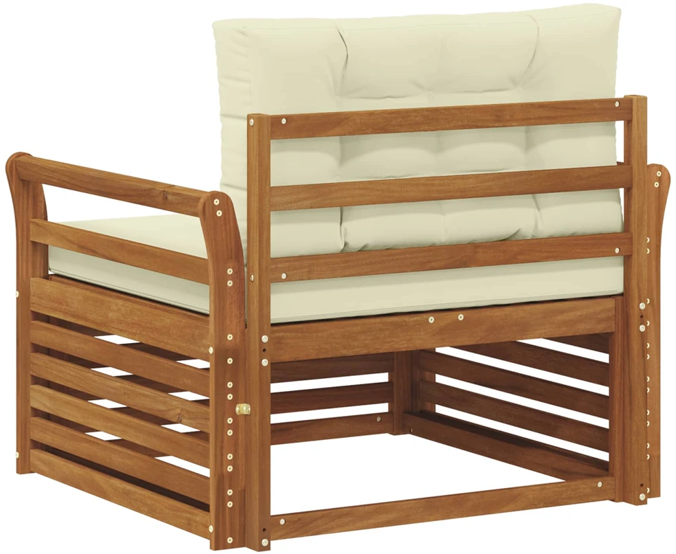Lauko sofa Tvirta akacijos mediena ir poliesteris