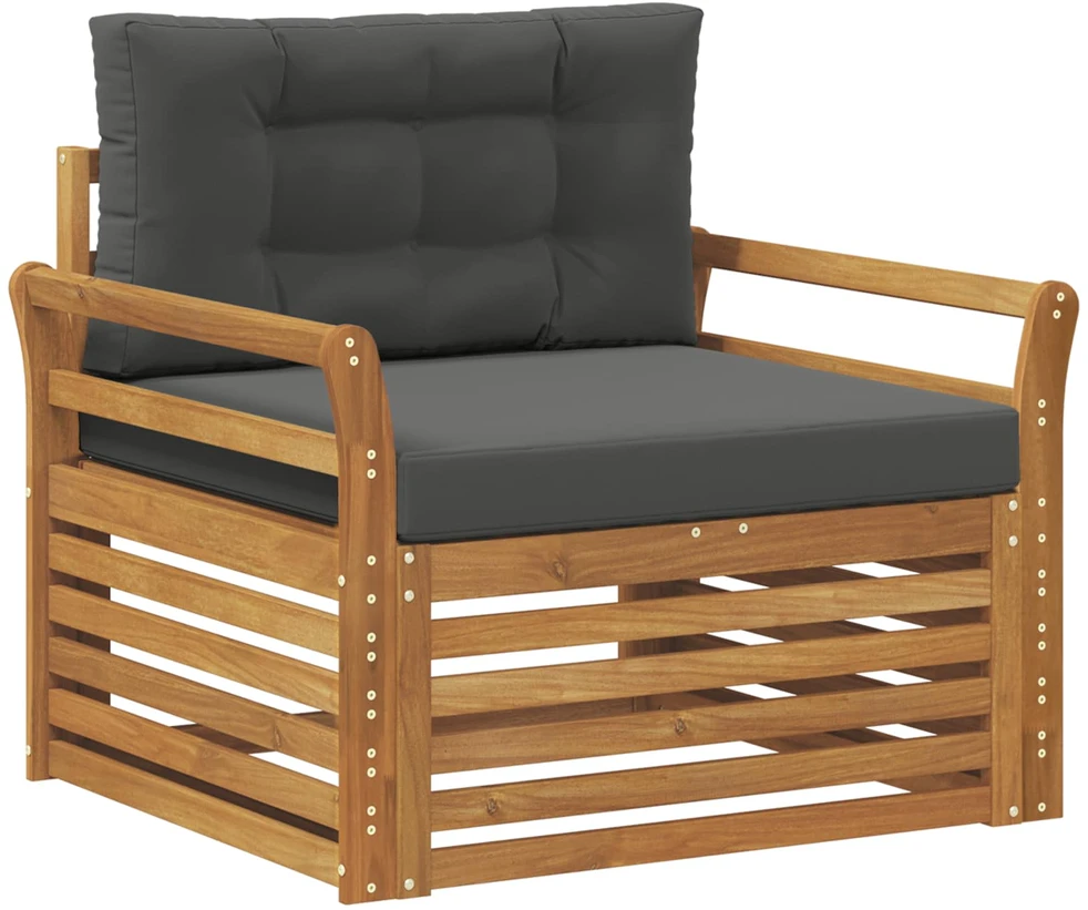 Lauko sofa Tvirta akacijos mediena ir poliesteris