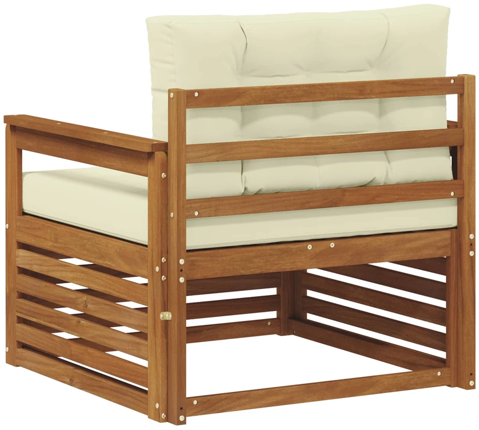 Lauko sofa Tvirta akacijos mediena ir poliesteris