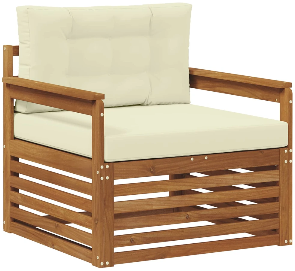 Lauko sofa Tvirta akacijos mediena ir poliesteris